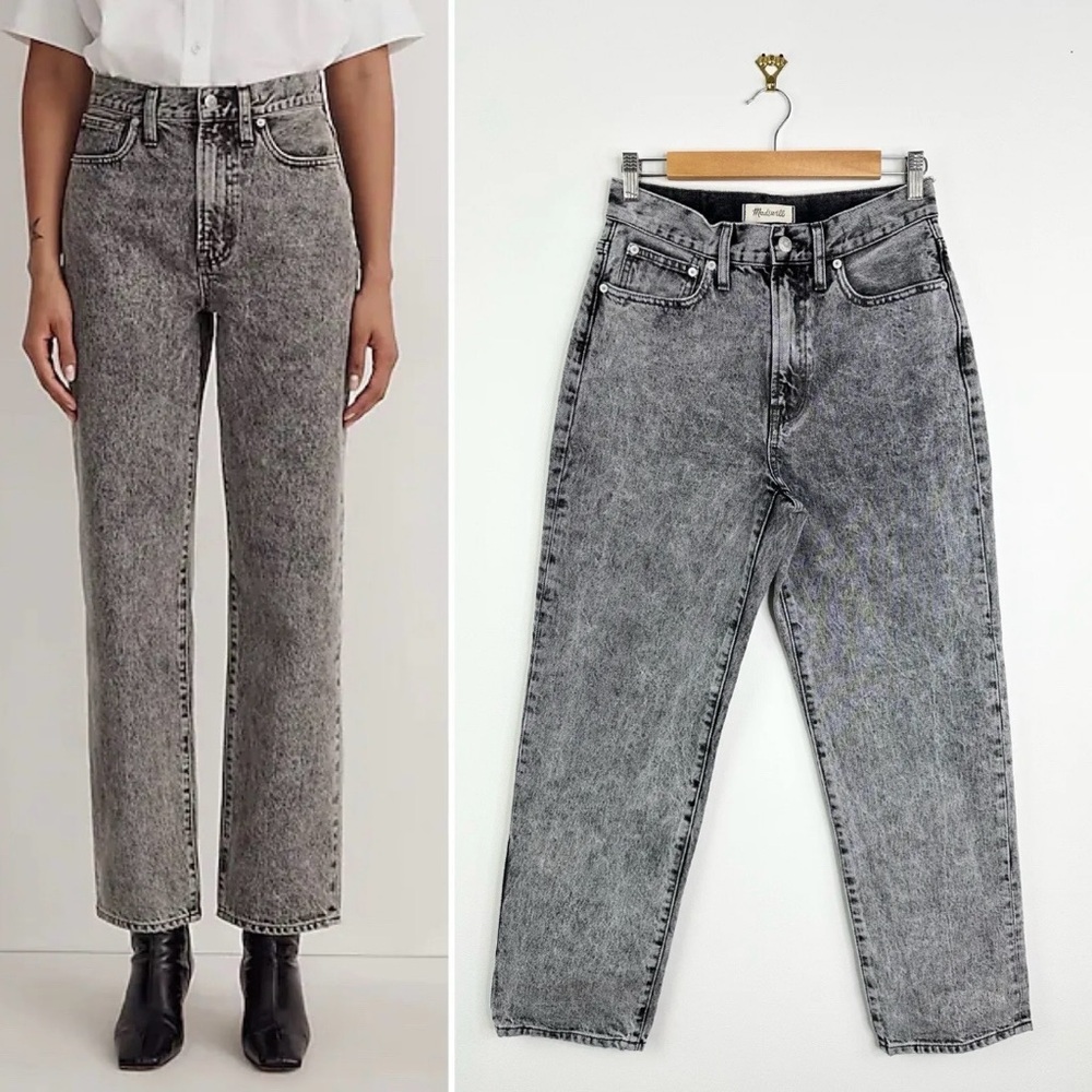 Madewell Perfect Vintage Straight Jeans Acid Wash Size 26